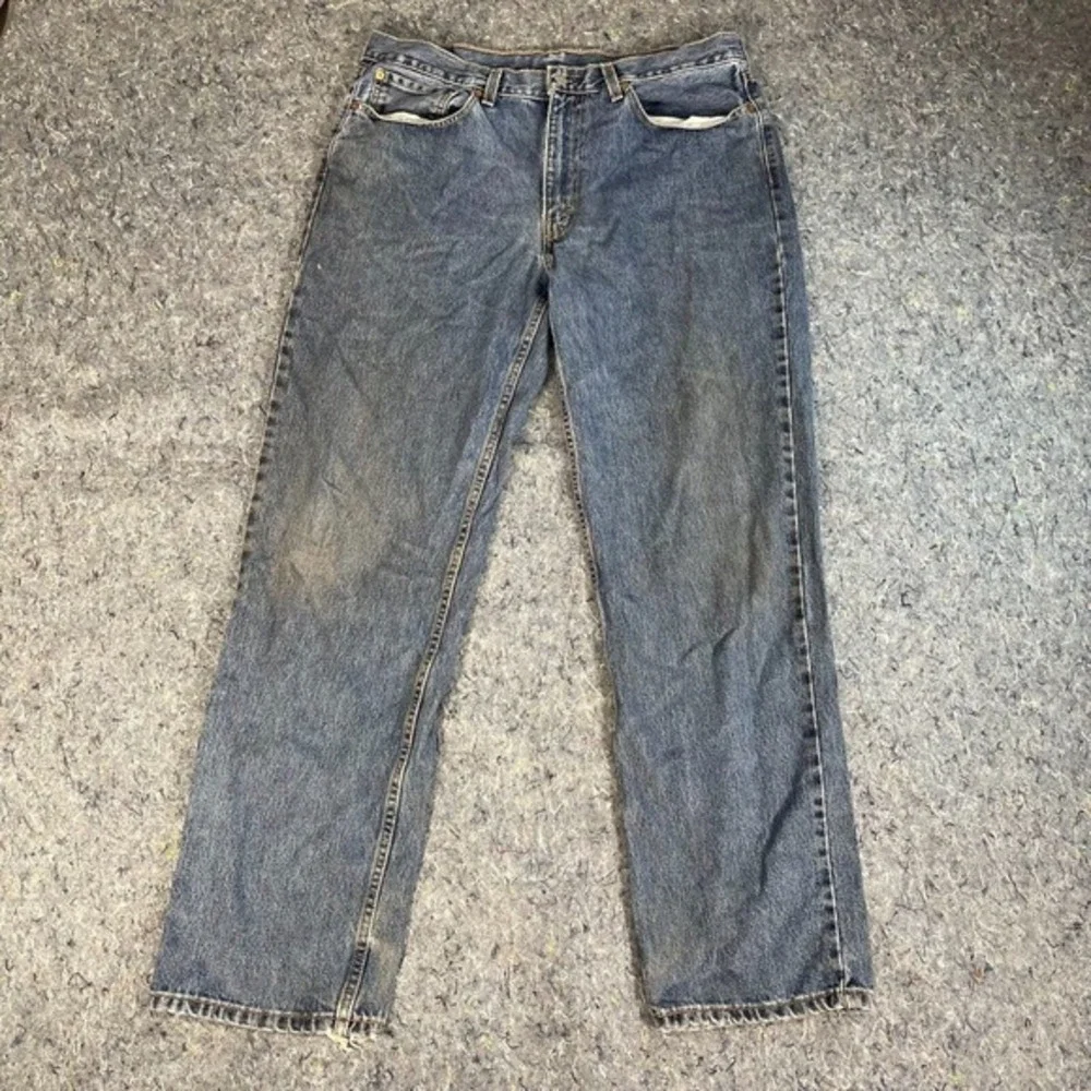 Levis Jeans 550 Mens 36x34 Relaxed Fit Straight‎ Leg Med Wash Blue Denim